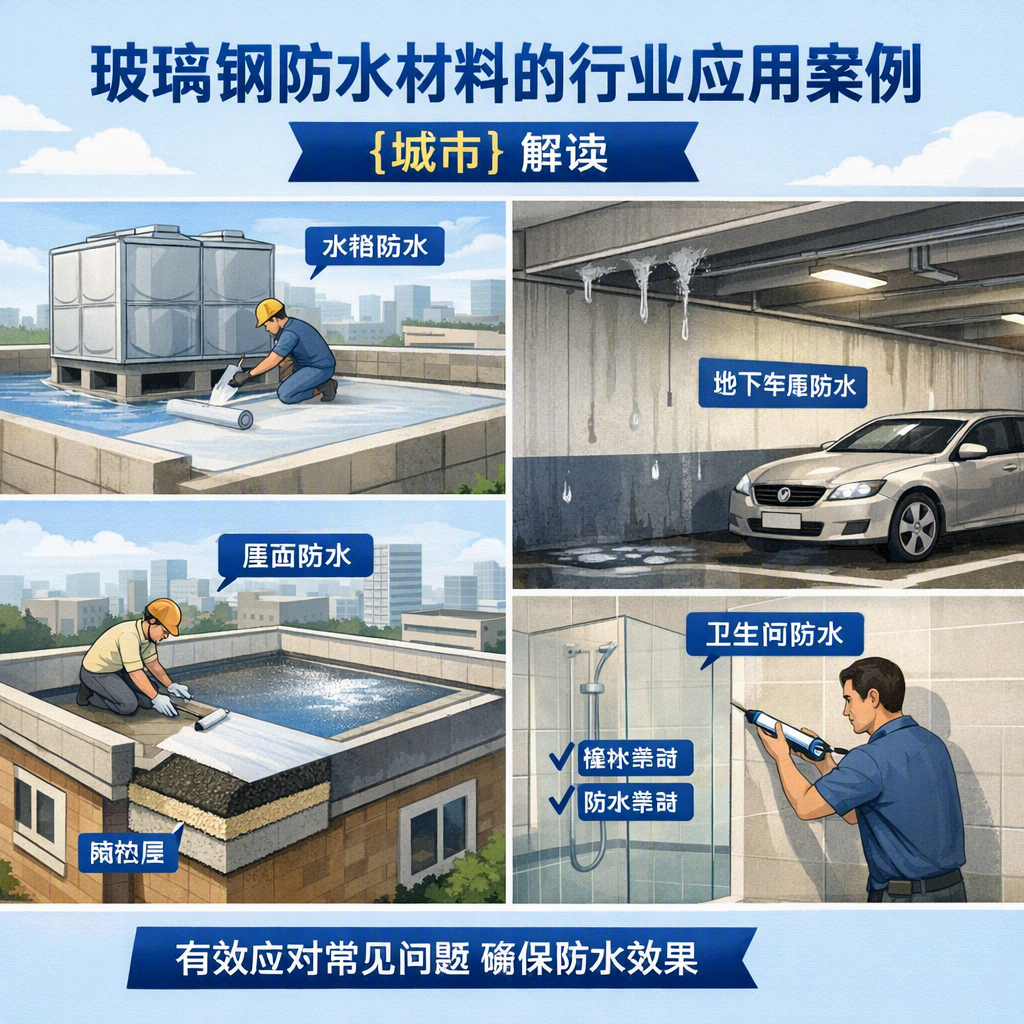 玻璃钢防水材料的行业应用案例，菏泽解读